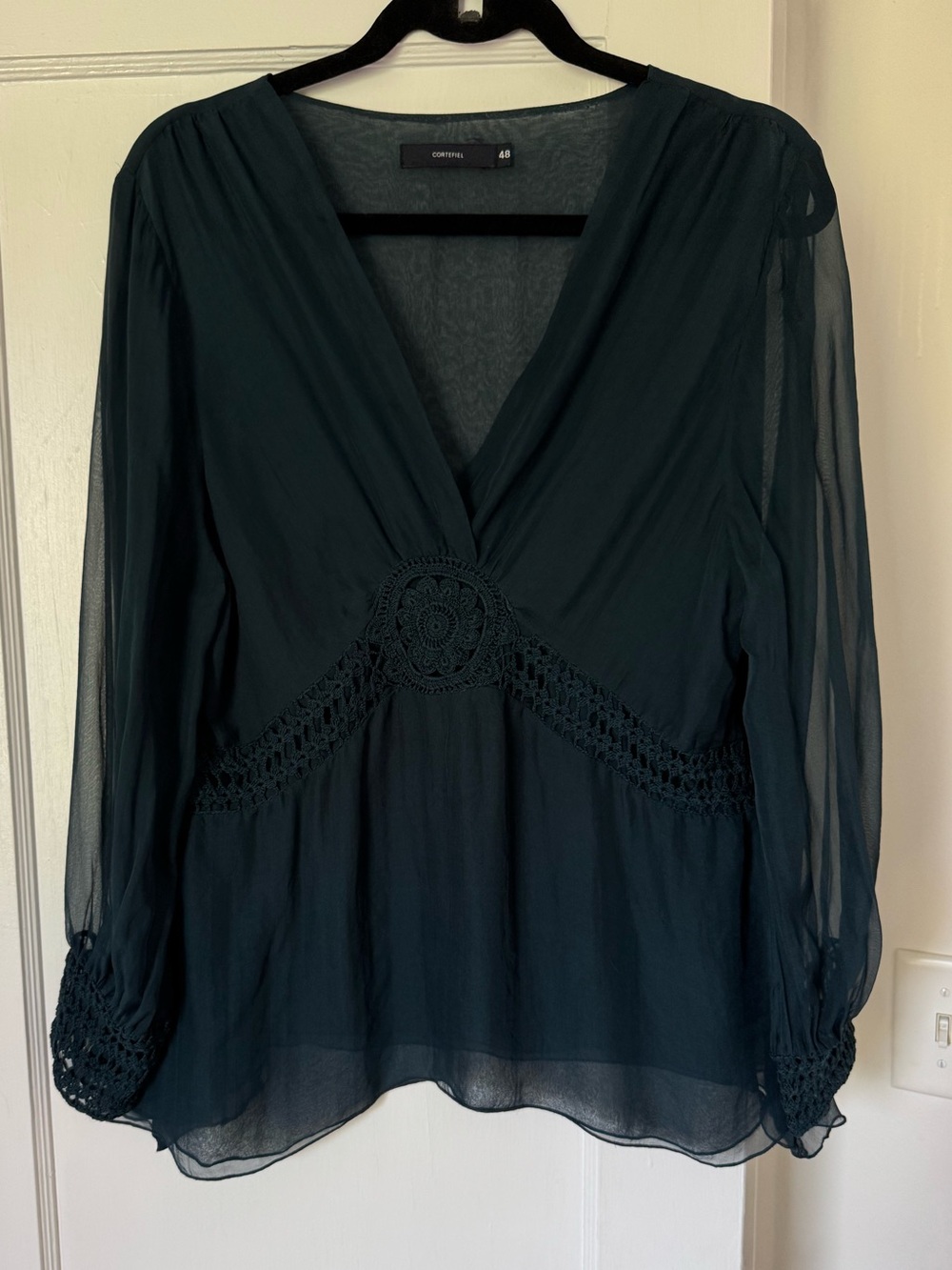 Cortefiel 100% Silk Top